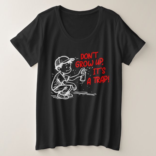 Camiseta Plus Size É uma armadilha (Frente do Design)