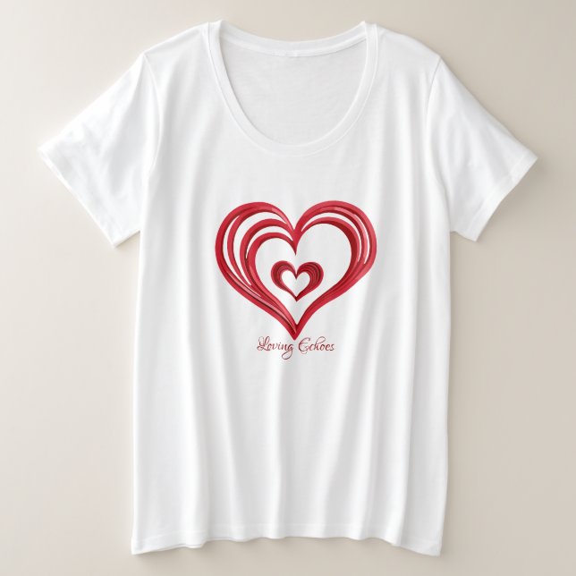 Camiseta Plus Size Ecos Amorosos (Frente do Design)