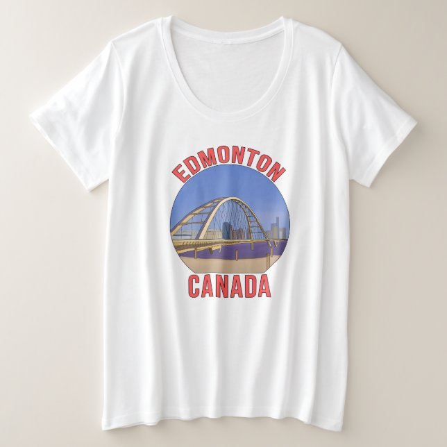 Camiseta Plus Size Edmonton Alberta Canada (Frente do Design)