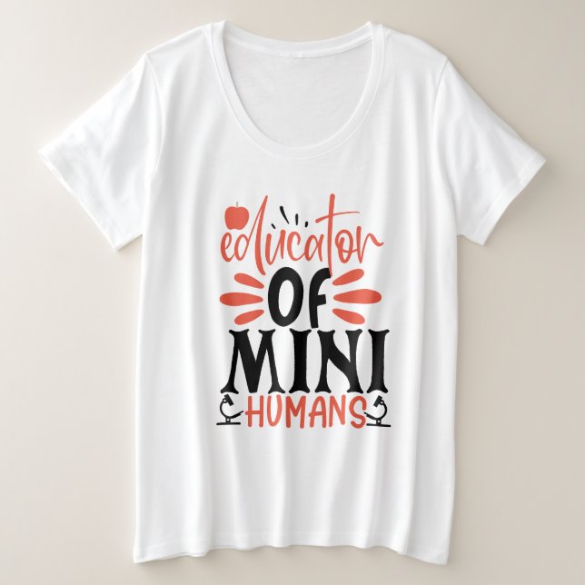 Camiseta Plus Size Educador de Mini Humanos (Frente do Design)