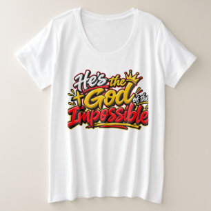 Camiseta Plus Size Ele é o Deus do possível