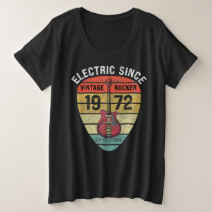 Camiseta Plus Size Elétrica Desde 1972 - Picada De Violão Vintage Roc