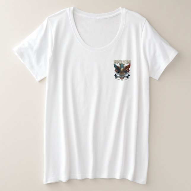 Camiseta Plus Size Emblem da Superestrela Eagle (Frente do Design)