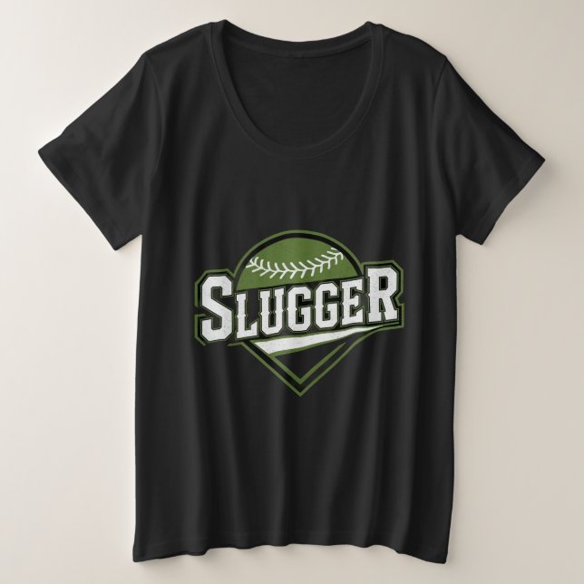 Camiseta Plus Size Emblema de Baseball de Lâmpada (Frente do Design)