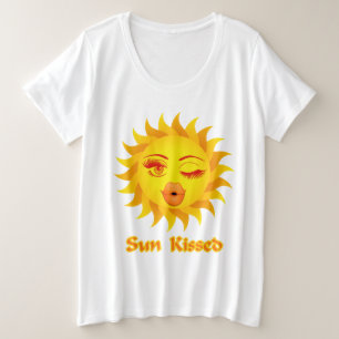 Camiseta Plus Size Emoji Sun Beijou Tanque Topo