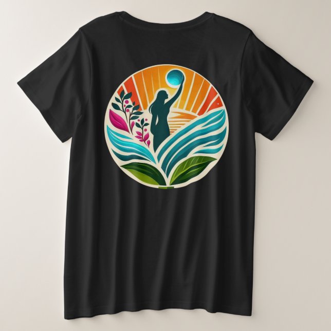 Camiseta Plus Size Empoderando a Humanidade Plus-Size (Verso do Design)
