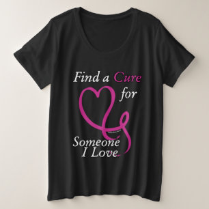 Camiseta Plus Size Encontre um Cura/Coração/Alguém que eu ame... Canc