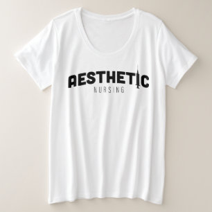 Camiseta Plus Size Enfermagem estética em lágrimas pretas para enferm