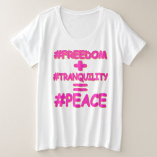 Camiseta Plus Size "EQUAÇÃO DE PAZ" Design. Compre agora