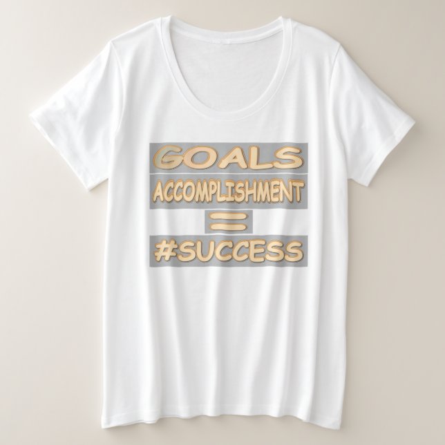 Camiseta Plus Size "EQUAÇÃO DE SUCESSO" Design. Comprar Agora (Frente do Design)