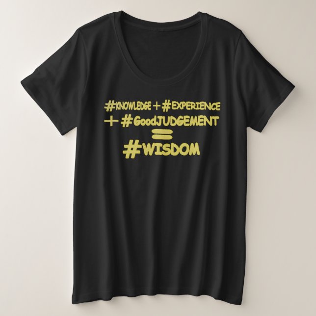 Camiseta Plus Size "EQUAÇÃO WISDOM" Design de Expressão de Cuta. Comp (Frente do Design)