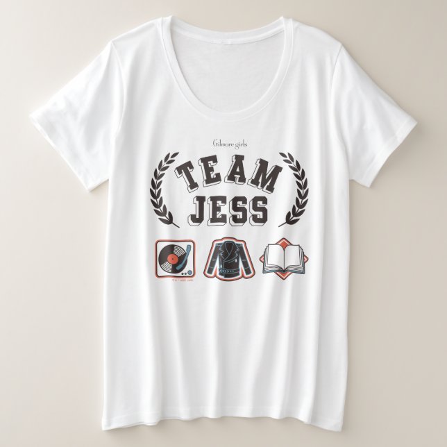 Camiseta Plus Size Equipe Jess Gilmore Girls Design (Frente do Design)