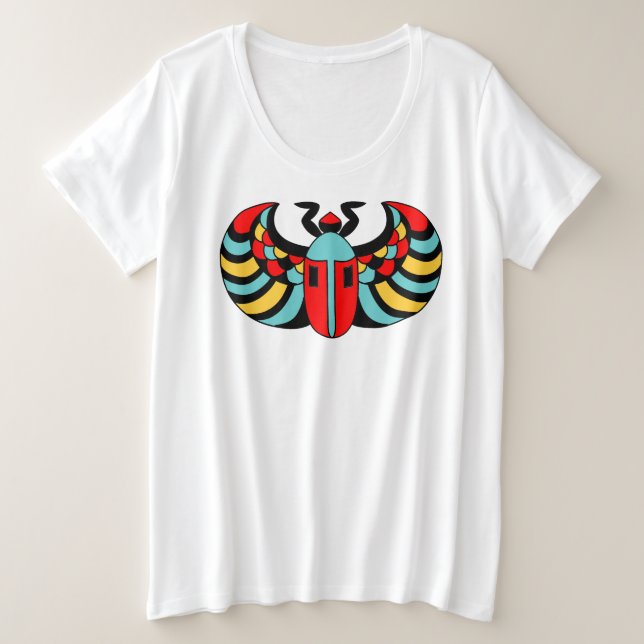 Camiseta Plus Size Escaravelho Pop brilhante Escaravelho Vermelho Ama (Frente do Design)