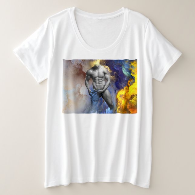 Camiseta Plus Size Escorregadio muscular do SlipperyJoe (Frente do Design)