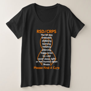 Camiseta Plus Size Esfaqueando queimando Twisting...RSD/CRPS