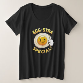 Camiseta Plus Size 🥚 Especial Egg-stra - Camiseta-T Engraçada