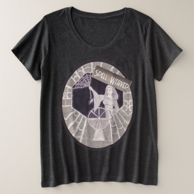 Camiseta Plus Size Espelho ortográfico gótico (Frente do Design)