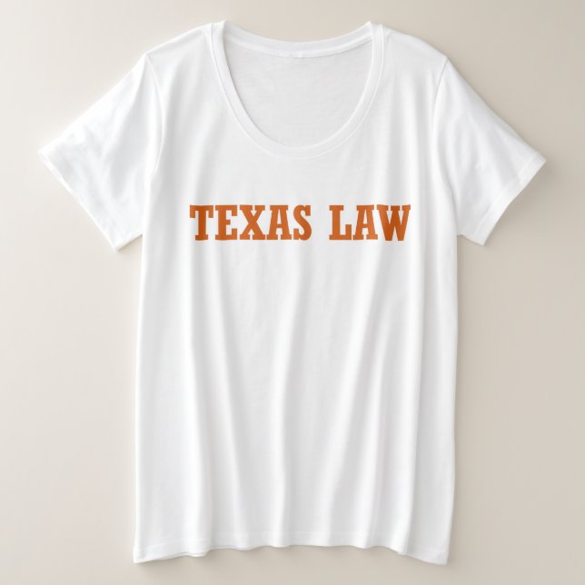 Camiseta Plus Size Espírito de lei do Texas em laranja queimada (Frente do Design)