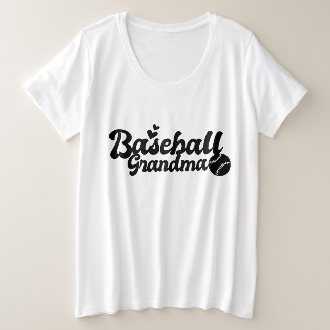 Camiseta Plus Size Esportes bonitos de beisebol (Frente do Design)