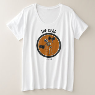 Camiseta Plus Size Esqueleto/Halloween/divertido/ginásio 