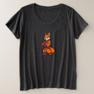 Camiseta Plus Size Esquilo Samurai Japonês Bonito