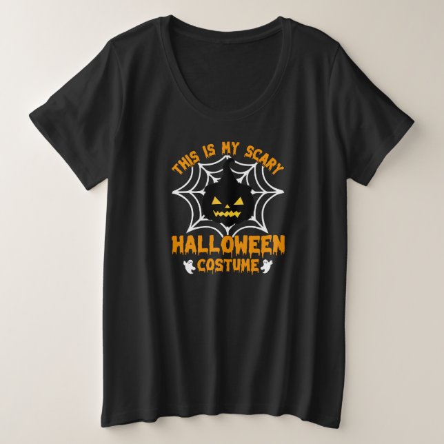Camiseta Plus Size Esta é a minha fantasia de Halloween (Frente do Design)