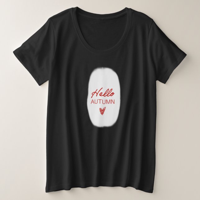 Camiseta Plus Size Estação de outono (Frente do Design)