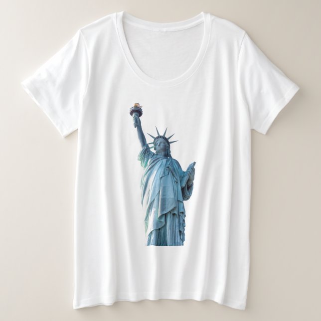 Camiseta Plus Size Estátua da liberdade (Frente do Design)