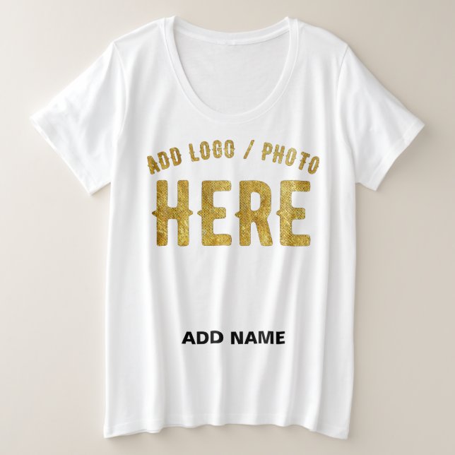 CAMISETA PLUS SIZE ESTILO MODERNO PERSONALIZÁVEL BRANCO VERIFICADO MA (Frente do Design)