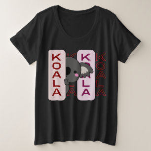 Camiseta Plus Size Estilo simples de tendências bonitinho Koala Austr
