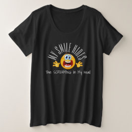 CAMISETA PLUS SIZE ESTRESSADO! SORRISO