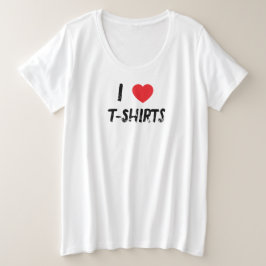 Camiseta Plus Size Eu adoro T-Shirts T-Shirt