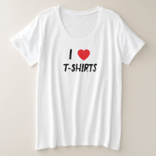 Camiseta Plus Size Eu adoro T-Shirts T-Shirt