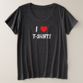 Camiseta Plus Size Eu adoro T-Shirts T-Shirt