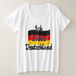 Camiseta Plus Size Eu Amo a Alemanha