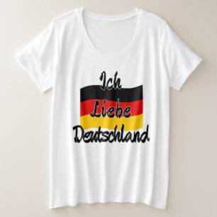 Camiseta Plus Size Eu Amo a Alemanha