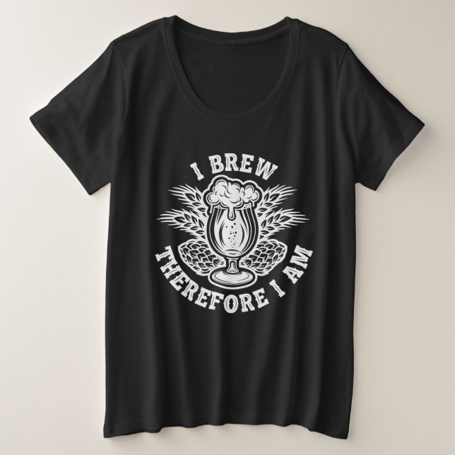 Camiseta Plus Size Eu Crio, Logo Eu Sou (Frente do Design)