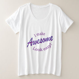 Camiseta Plus Size Eu Faço Com Que Pareça Fácil
