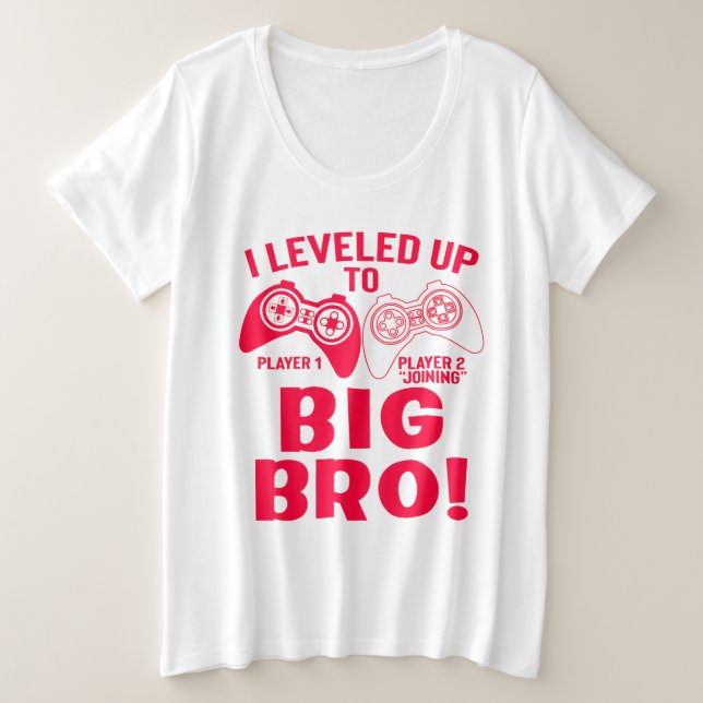 CAMISETA PLUS SIZE "EU FIQUEI NO GRANDE BRO! (Frente do Design)