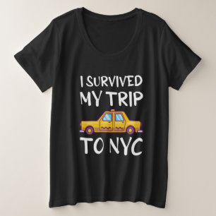 Camiseta Plus Size Eu Sobrevivi À Minha Viagem À NYC