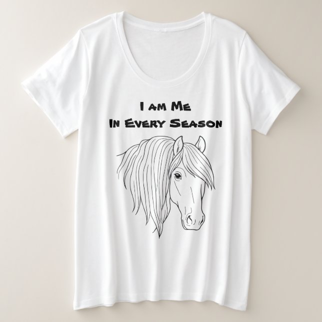 Camiseta Plus Size Eu sou Eu em Todas as Estações (Frente do Design)