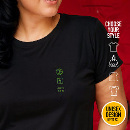 Camiseta Plus Size Eu sou o Caminho João 14:6 Símbolos Cristãos Minim