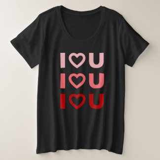 Camiseta Plus Size Eu te amo, mulheres