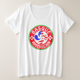 Camiseta Plus Size Euskara Lauburu Cruz Basco Americana