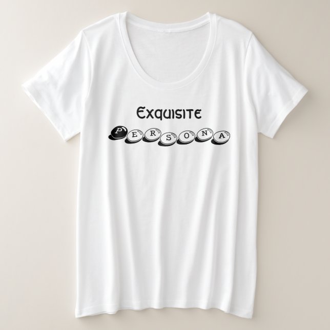 Camiseta Plus Size Exquisite Persona T-Shirt (Frente do Design)