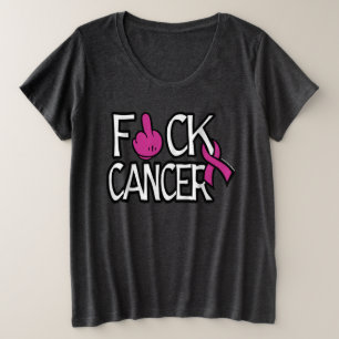 Camiseta Plus Size F#CANCER CK...Cancer da mama