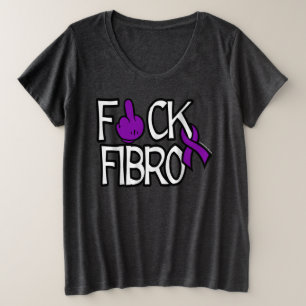 CAMISETA PLUS SIZE F#CK FIBRO