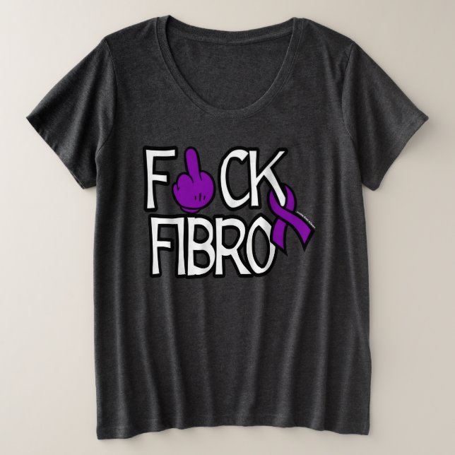 CAMISETA PLUS SIZE F#CK FIBRO (Frente do Design)