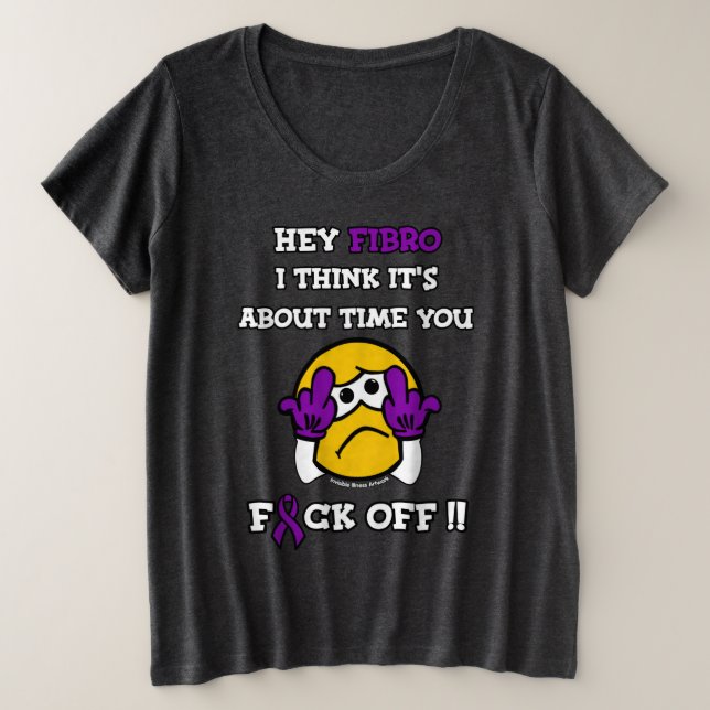 Camiseta Plus Size F#CK OFF...Fibro (Frente do Design)