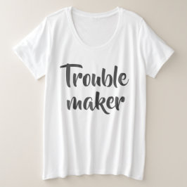 Camiseta Plus Size Fabricante de problema branco engraçado